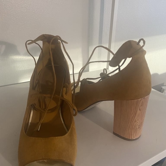 Athena Alexander Tan Orange High Heel Sandals - Picture 3 of 5